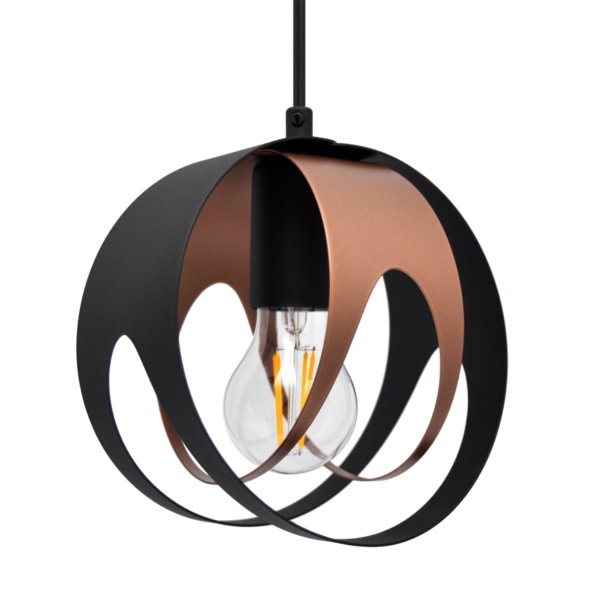 Lampadario a sospensione con filo MOONLIGHT 3xE27/15W/230V nero/rame