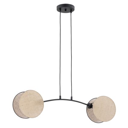 Lampadario a sospensione con filo MOTIF 2xE27/15W/230V beige