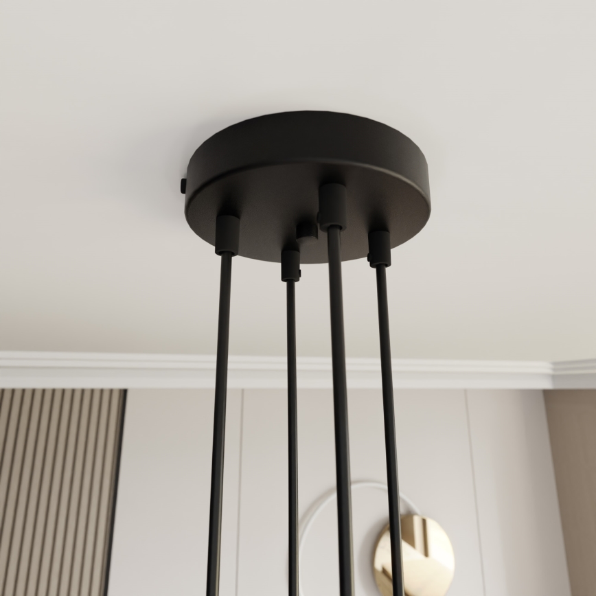 Lampadario a sospensione con filo MOTIF 4xE14/10W/230V beige