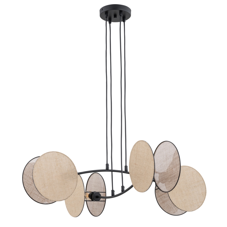 Lampadario a sospensione con filo MOTIF 4xE14/10W/230V beige
