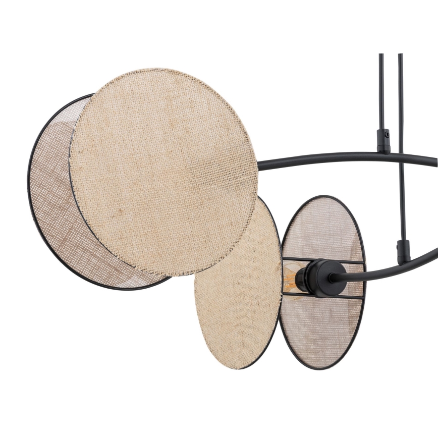 Lampadario a sospensione con filo MOTIF 4xE14/10W/230V beige