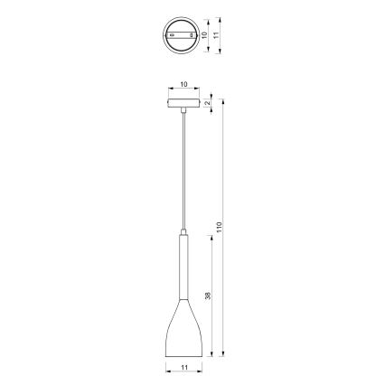 Lampadario a sospensione con filo MUZA 1xE27/60W/230V