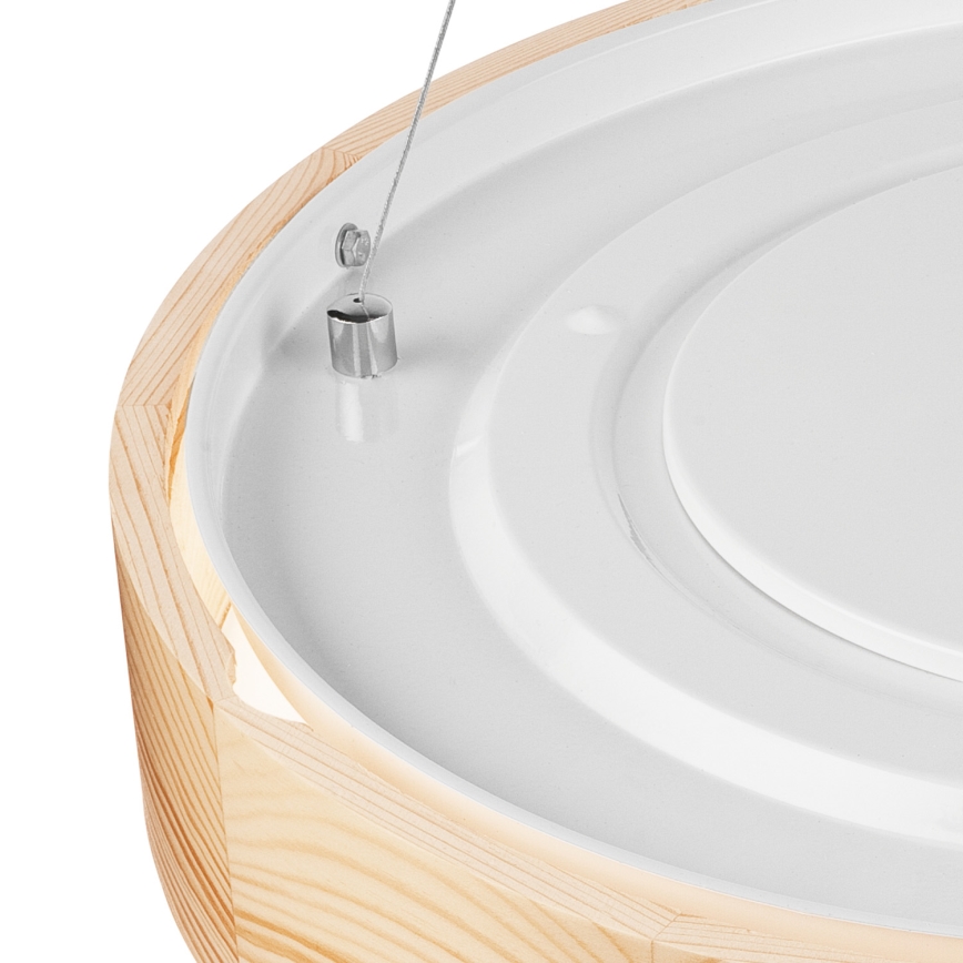 Lampadario a sospensione con filo NATURAL 3xE27/60W/230V ø 47 cm pino - FSC certificato