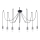 Lampadario a sospensione con filo NESO 7xE27/15W/230V ragno calcestruzzo