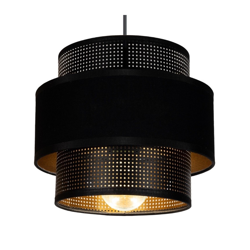 Lampadario a sospensione con filo NESS 2xE27/60W/230V diametro 30 cm nero
