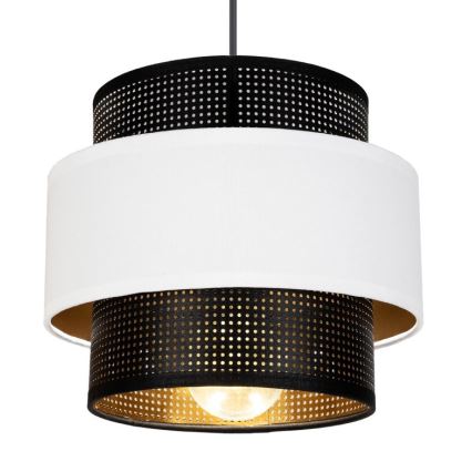 Lampadario a sospensione con filo NESS 2xE27/60W/230V ragno nero/bianco