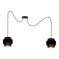 Lampadario a sospensione con filo NESS 2xE27/60W/230V ragno nero