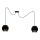Lampadario a sospensione con filo NESS 2xE27/60W/230V ragno nero