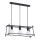 Lampadario a sospensione con filo NETI 3xE27/15W/230V nero