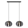 Lampadario a sospensione con filo NEWTON 2xE27/15W/230V nero/oro