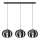 Lampadario a sospensione con filo NEWTON 3xE27/15W/230V nero/oro