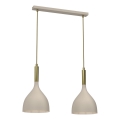 Lampadario a sospensione con filo NOAK 2xE27/15W/230V beige/oro
