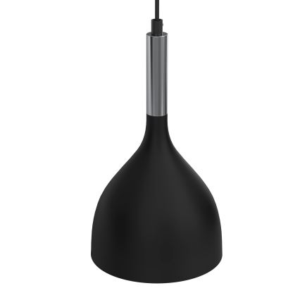 Lampadario a sospensione con filo NOAK 2xE27/15W/230V nero/cromo lucido