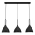 Lampadario a sospensione con filo NOAK 3xE27/15W/230V nero/cromo lucido