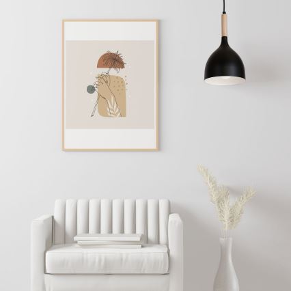 Lampadario a sospensione con filo NOAK WOOD 1xE27/60W/230V