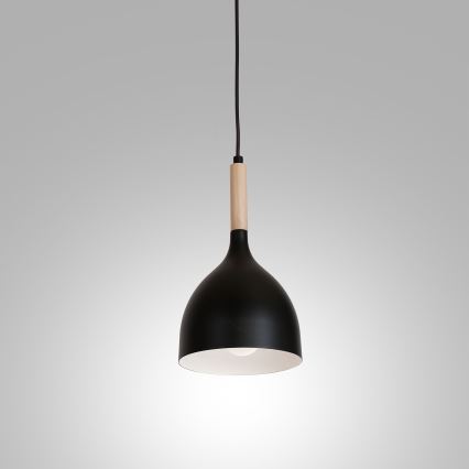 Lampadario a sospensione con filo NOAK WOOD 1xE27/60W/230V