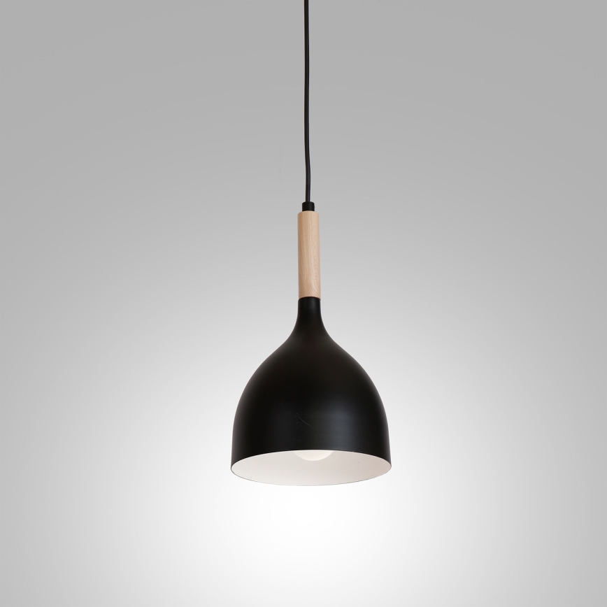 Lampadario a sospensione con filo NOAK WOOD 1xE27/60W/230V