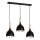Lampadario a sospensione con filo NOAK WOOD 3xE27/60W/230V