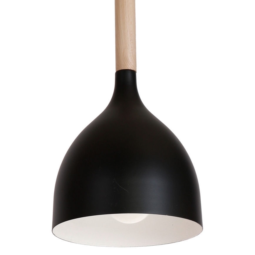 Lampadario a sospensione con filo NOAK WOOD 3xE27/60W/230V