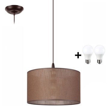 Lampadario a sospensione con filo NOEL 1xE27/60W/230V bronzo