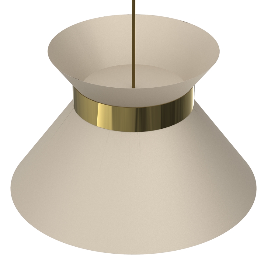 Lampadario a sospensione con filo NORGE 1xE27/15W/230V beige/oro