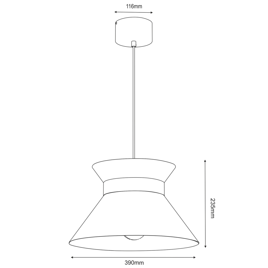 Lampadario a sospensione con filo NORGE 1xE27/15W/230V beige/oro
