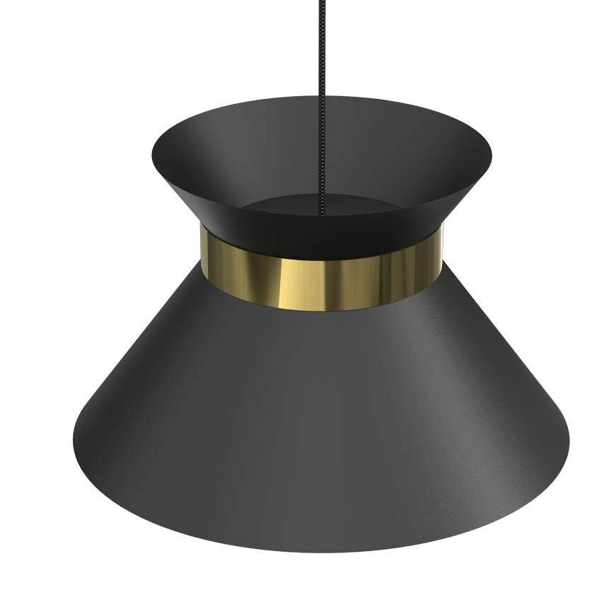 Lampadario a sospensione con filo NORGE 1xE27/15W/230V nero/oro