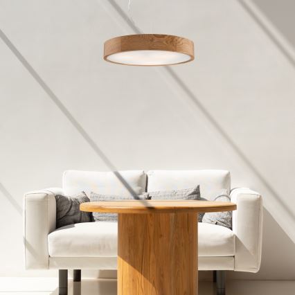 Lampadario a sospensione con filo OAK 3xE27/60W/230V quercia ø 47,5 cm - FSC certificato
