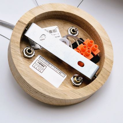 Lampadario a sospensione con filo OAK 3xE27/60W/230V quercia ø 47,5 cm - FSC certificato
