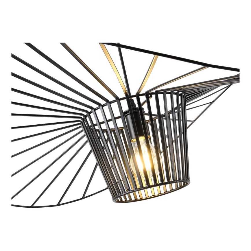 Lampadario a sospensione con filo OGGI 1xE27/40W/230V diametro 80 cm nero