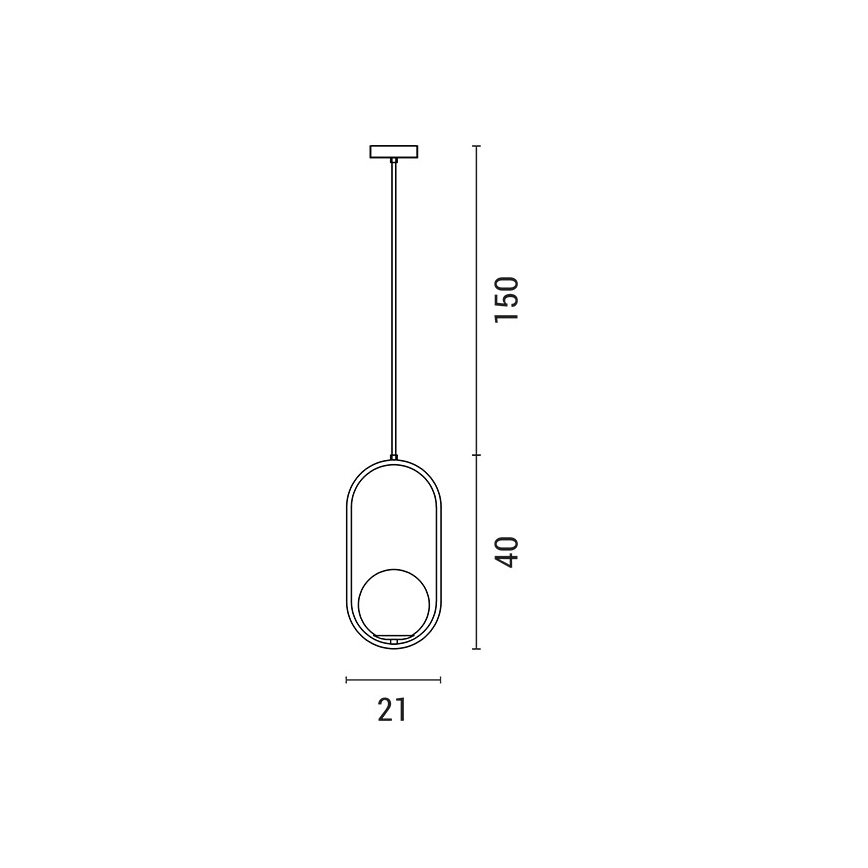 Lampadario a sospensione con filo ORBA 1xE27/15W/230V ottone