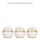 Lampadario a sospensione con filo PARIGI 3xE27/60W/230V bianco/oro