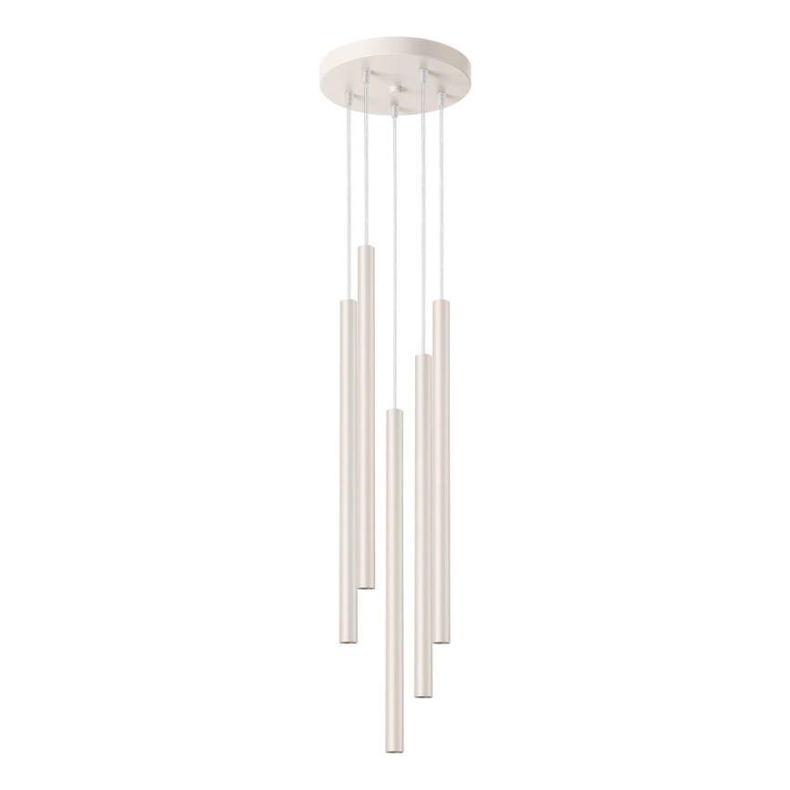 Lampadario a sospensione con filo PASTELO 5xG9/8W/230V color crema