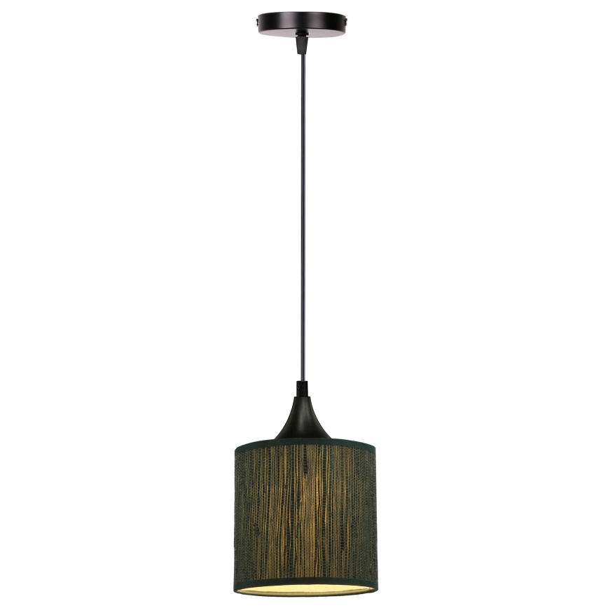 Lampadario a sospensione con filo PATTI 1xE27/60W/230V diametro 15 cm verde