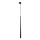 Lampadario a sospensione con filo per sistema a binario trifase PIANO 1xG9/8W/230V nero