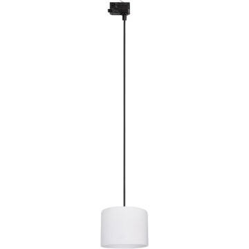 Lampadario a sospensione con filo per sistema a binario trifase TRACER 1xE27/15W/230V diametro 20 cm nero/bianco