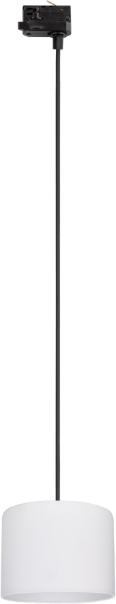 Lampadario a sospensione con filo per sistema a binario trifase TRACER 1xE27/15W/230V diametro 20 cm nero/bianco