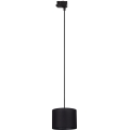 Lampadario a sospensione con filo per sistema a binario trifase TRACER 1xE27/15W/230V diametro 20 cm nero