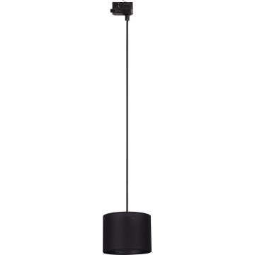 Lampadario a sospensione con filo per sistema a binario trifase TRACER 1xE27/15W/230V diametro 20 cm nero