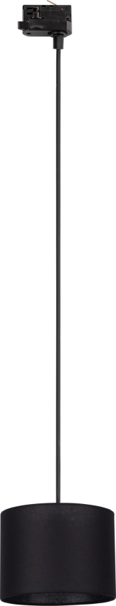 Lampadario a sospensione con filo per sistema a binario trifase TRACER 1xE27/15W/230V diametro 20 cm nero