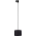 Lampadario a sospensione con filo per sistema a binario trifase TRACER 1xE27/15W/230V diametro 20 cm nero