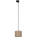 Lampadario a sospensione con filo per sistema a binario trifase TRACER 1xE27/15W/230V diametro 20 cm nero/marrone