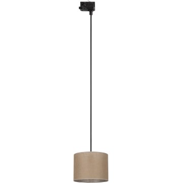 Lampadario a sospensione con filo per sistema a binario trifase TRACER 1xE27/15W/230V diametro 20 cm nero/marrone