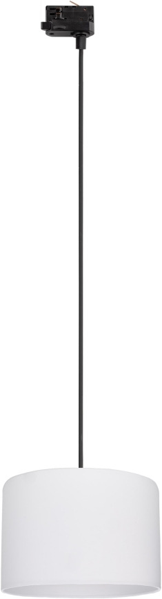 Lampadario a sospensione con filo per sistema a binario trifase TRACER 1xE27/15W/230V diametro 30 cm nero/bianco