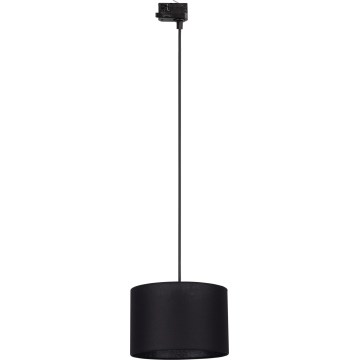 Lampadario a sospensione con filo per sistema a binario trifase TRACER 1xE27/15W/230V diametro 30 cm nero
