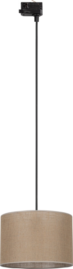 Lampadario a sospensione con filo per sistema a binario trifase TRACER 1xE27/15W/230V diametro 30 cm nero/marrone