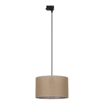 Lampadario a sospensione con filo per sistema a binario trifase TRACER 1xE27/15W/230V diametro 38 cm nero/marrone