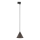 Lampadario a sospensione con filo per sistema ferroviario monofase CONO 1xE27/15W/230V nero/marrone