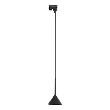 Lampadario a sospensione con filo per sistema ferroviario monofase CONO MINI 1xGU10/10W/230V nero
