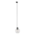 Lampadario a sospensione con filo per sistema ferroviario monofase CUBUS 1xE27/15W/230V nero/limpido